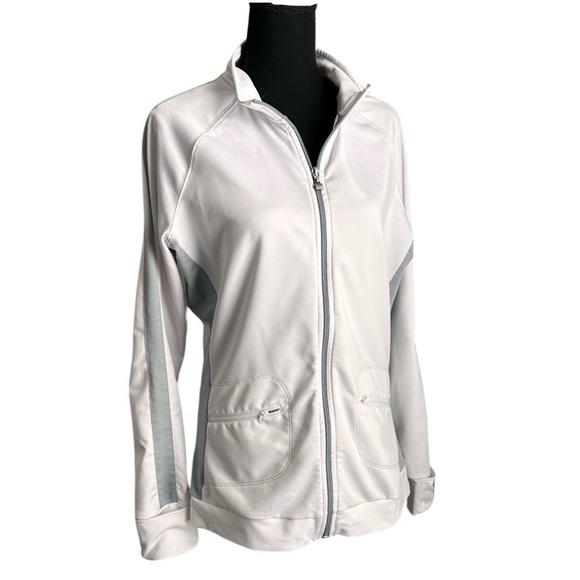 ALO coolfit yoga athletic womens jacket white full zip size XXL - Picture 2 of 8
